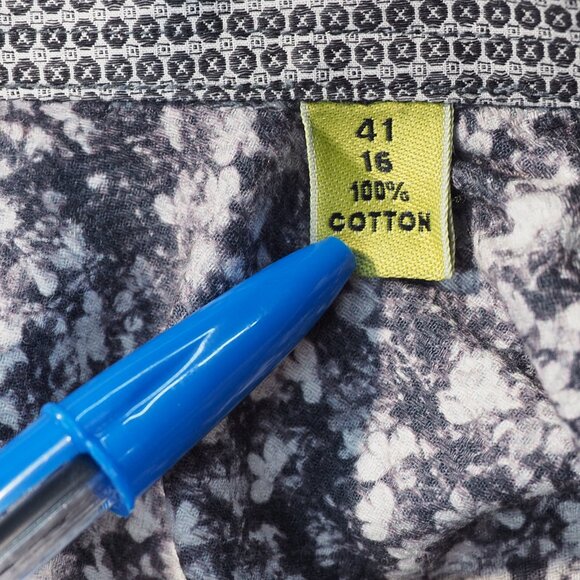 Robert Graham X Shirt Mens 41/16 Gray Flip Cuff Dress Preppy Minimalist Luxury - Picture 4 of 11